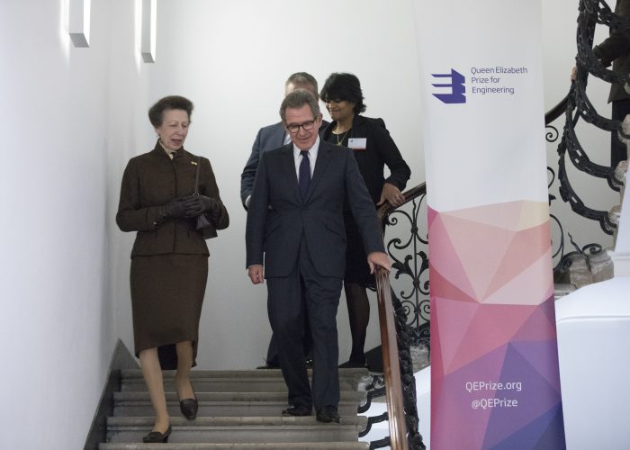 HRH The Princess Royal and Lord Browne at the 2017 QEPrize Winner Announcement