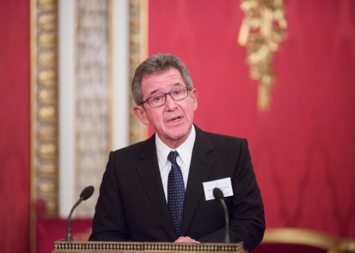 Lord Browne speaking at the 2015 QEPrize Presentation at Buckingham Palace