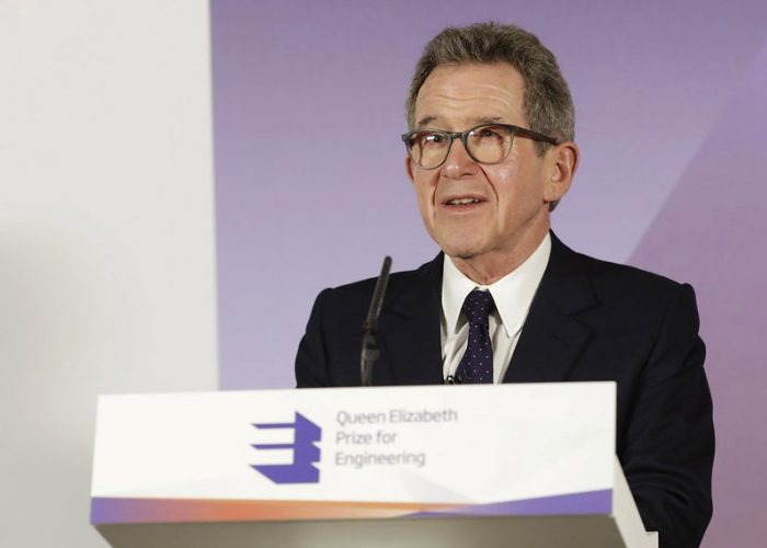 Lord Browne speaking at the 2017 QEPrize Presentation